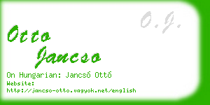 otto jancso business card